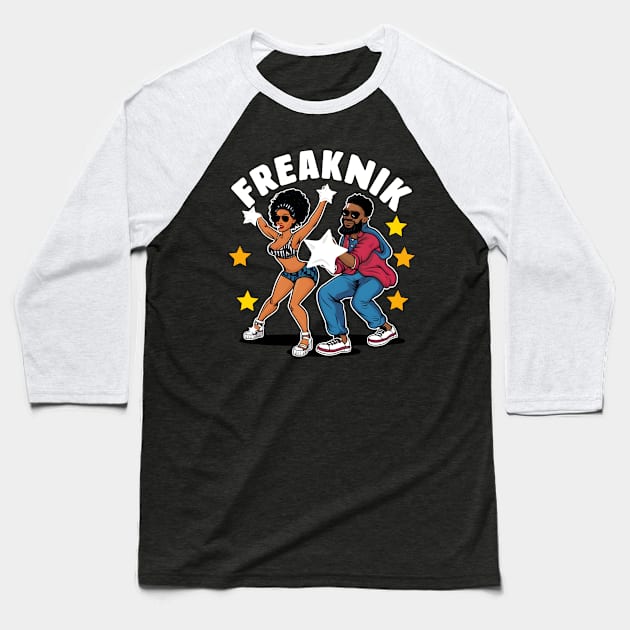 freaknik dancing couple Baseball T-Shirt by TreSiameseTee